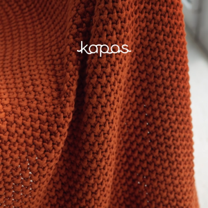 Kapas Living | Knitted Blanket | 100% Cotton | Heavyweight Textured Blanket