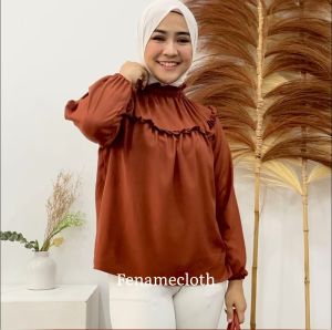 Fashion Muslim Wanita Lebaran: Blouse Wanita Annisa Lengan Panjang Terbaru