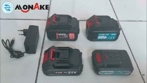 MONAKE New Baterai Litium 21VF 36VF 48VF 88VF Li-Ion Baterai Bor Electric Drill Cordless Battery Rechargeable High Quality