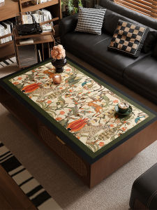 Vintage Silicone Tablecloth Waterproof Oil-resistant Easy-to-clean Living Room Dining Table Mat PVC Desktop Protection Pad