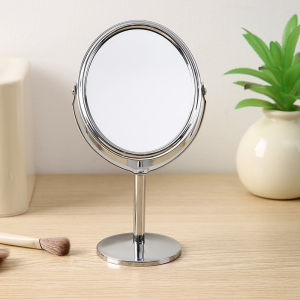 Ins Portable Makeup Mirror High Definition Desktop Standable Student Dormitory Office Metal Frame Lighting Beauty Tool