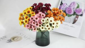 Artificial Flowers Small Daisy Vases Wedding Wreath Home Room Festival Decora DIY GiftBox Chrysanthemum Arrangements Accessories