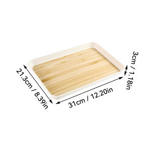 WORTHBUY | WORTHBUY Large Capacity Rectangular Plastic Storage Tray Reusable Food Serving Tray Tea Dessert Fruit Tray Kitchen Organizer