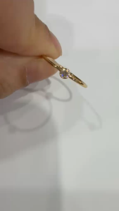 Poh Heng Jewellery 18K Freestyle Simplicity Spark Diamond Ring in Yellow Gold