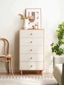 XUXU ตู้เตี้ยไม้ หลายชั้น ตู้เก็บของ ตู้ทรงเตี้ย ลิ้นชักตู้เก็บ ตู้เสื้อผ้า ตู้รองเท้า ตู้เก็บรองเท้า ขาไม้ เฟอร์นิเจอร์ ห้องนอน