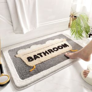 VIKAMA Fresh and Clean Synthetic Cashmere Carpet Bathroom and Toilet Anti-Slip Floor Mat Entry Door and Hall Mat Home Decoration