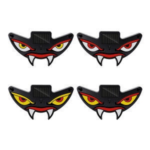 Solar Powered Demon Eye Car LED Warning Light Suction Cup Mount Emergency Exterior Light with Red Blue Flash