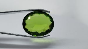 Natural Brazil Green Topaz 18.0 Cts. Oval Cut Eye Clean Grade Loose Gemstone
