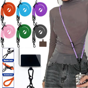 CoAce 10MM Universal Crossbody Phone Lanyards with Patch Adjustable Mobile Phone Strap Lanyard Neck Rope for Cell Phone Hanging Cord Strap