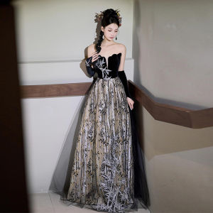 Elegant New Chinese Style Wedding Dress Womens High-End Sensation Small Audience Banquet Host Chorus Performance Clothes Bride Marriage Toasting Suit