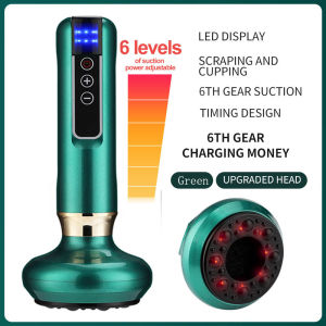 Hailicare | 6 Gear Electric Cupping Massager Vacuum Suction Cup GuaSha Anti Cellulite Beauty Health Scraping Heat Body Slimming Massage