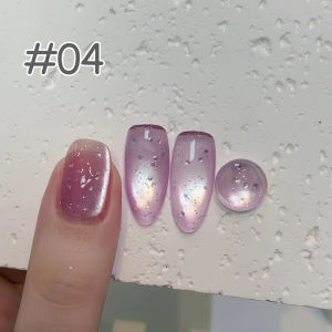 MIANEL 1 ชิ้น 12 มิลลิลิตรฤดูร้อน Night Shadow Star ไม้ไผ่สีเขียวลูกปัดแก้ว Ice Clear Series Magnetic Cat Eye Gel เล็บเล็บ