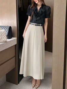 PIAOYA | High Waist Slimming A-line Skirt