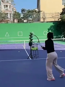 Luspeed Tennis Ball and Pickball Universal Ball Machine with Remote Control and Lithium Battery Optional Receiving Net