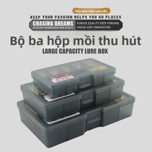 MONLEYTA | Bộ ba hộp đựng đồ câu cá giả mới của MingBang Hộp đựng đồ câu cá Lure Hộp đựng đồ câu cá Phụ kiện Hộp đựng đồ câu cá