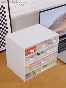 Stackable Compartment Desktop Storage Box Multi-Layer Stackable Drawer Organizer