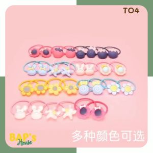 Dây Buộc Tóc Cho Bé Gái  Cột Tóc Cho Bé Hộp 50 Cái Nhiều Họa Tiết Xinh Xắn Đủ Màu Lựa Chọn BAPs House TO4