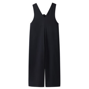 hacikis | Commute Playful Back Strap Design Loose V-neck Slim Jumpsuit
