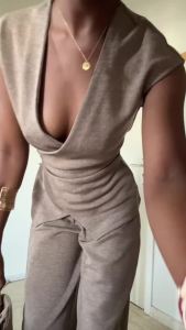 MUJER 2025 Baggy Pants Set 2 Piece Woman Summer Wide Leg Pants Womens Suit Knit Sleeveless Top Woman Outfit Casual Lady Sets