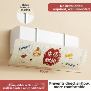 Anti-Direct Airflow Shield Wind Baffle for Wall-Mounted AC