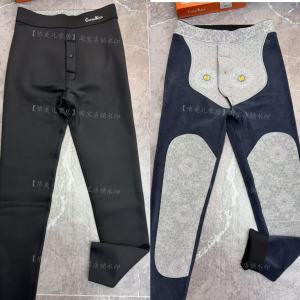 Mens Biker Barbi Pants High Waist Elastic Fleece Lined Warm Slimming Stretchy One Piece Thermal Pants for Autumn And Winter