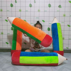 GỐI ÔM CÔNG CHÚA ELSA HÌNH BÚT CHÌ CHO BÉ GÁI VẢI NHUNG MỊN 100% GÒN MỀM