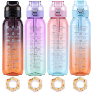 Versatile 1000ML Leak-Proof Sports Water Bottle with Flavor Pod for Outdoor Use BPA-Free Hydration Gear