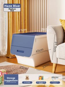 YINGYOUMEI | Plastic Flip-top Organizer for Toys and Clothes