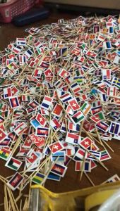 50 PC-CAKE TOPPER-BENDERA MEKSIKO-TUSUK GIGI BENDERA MEKSIKO- Hiasan kue/makanan