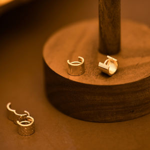 Hoa Tai Vàng 14K Mặt Cắt Phẳng Hoa Tai Xương Tai Phong Cách Sao Hạng a Cảm Giác Thanh Lịch Phụ Kiện Trang Sức Nữ