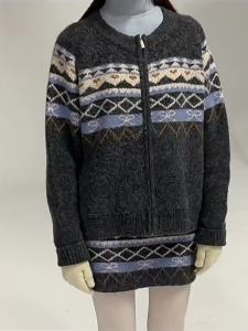 NAPSNAPS | Bộ Quần Áo Knit Họa Tiết Fair Isle Phong Cách Retro Lười