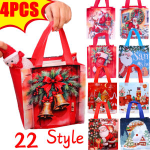 🔥22 Styles🔥Christmas Gift Bags Non-Woven Santa Claus Elk Christmas Paper Bags Wedding Candy Bags Reusable Environmentally Friendly Shopping Bags