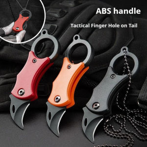 Gấp Vòng Claw Keychain đi bộ đường dài cắm trại Mini trái cây cầm tay vỏ mở hộp công cụ ngoài trời độ cứng cao Bộ dụng cụ sinh tồn