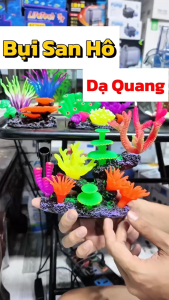 Tiểu Cảnh San Hô Dạ Quang Trang Trí Bể Cá Cảnh (Kích thước: 10x15x7cm)