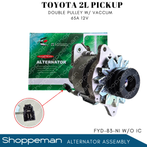 TOYOTA 2L PICK UP PICKUP ALTERNATOR ASSEMBLY DOUBLE PULLEY WITH VACUUM WITHOUT IC 65A 12V FYD-83-NI