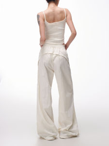 กางเกงกีฬาผ้าไหมน้ำแข็งแห้งเร็วสำหรับผู้หญิงในช่วงฤดูร้อน กางเกงขายาวเอวสูง ทรงหลวม กางเกงขายาวทรงหลวม กางเกงขายาวกันยุง กางเกงขายาวกันแดด