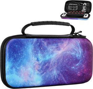 MoKo Carrying Case for Nintendo Switch OLED Model / Nintendo Switch Hard Shell Charger &Accessories Travel Game Storage Case Protector Bag