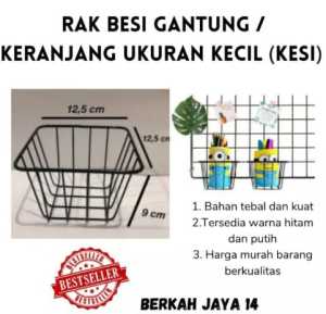 RAK KESI GANTUNG KERANJANG KAMAR MANDI KAWAT BESI TEBAL HITAM MURAH BERKUALITAS PROMO DISKON TERLARIS