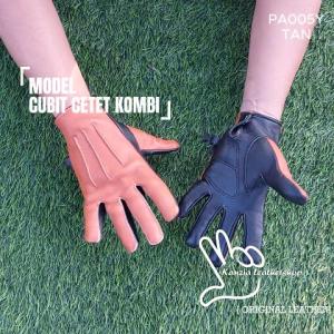 Sarung Tangan Kulit Domba Kombinasi Warna Kanzia Leathershop Cetet