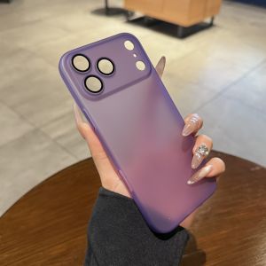 AO.HU | Clear Matte Purple Full Coverage Thin Soft Silicone Phone Case