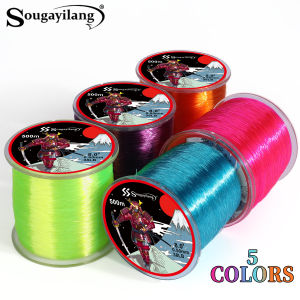 Sougayilang Premium Monofilament Nylon Fishing Line500m 0.14-0.5mm Smooth Casting for Freshwater Saltwater Zero Water Absorption