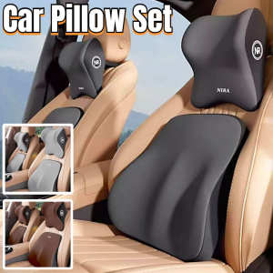 Car Neck Pillow Waist Supports Memory Foam Car Headrest Back Cushion Car Interior Accessories