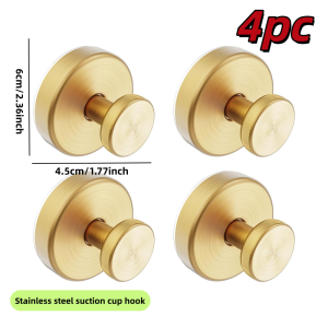 Diamond Free Hook Suitable for Stainless Steel Suction Cup Hooks in Showers Walls Bathrooms Glass and Hanging Towels