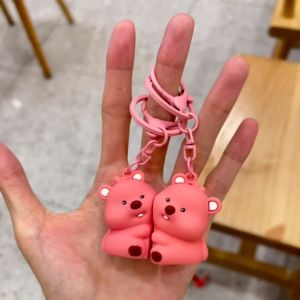Keychain Pendant 2024 New Arrival Line Puppy Magnetic Hug Bag Zipper Ornaments Couple Gift for Men and Women