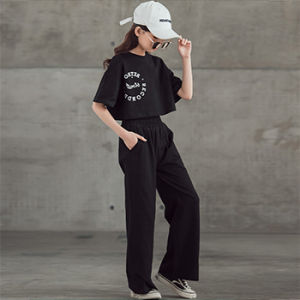 New Spring Summer Teenager Girls Clothing Sets Children Short Tops T Shirt And Pants 2Pcs Kids Tracksuit 5 6 8 10 12 14 Years