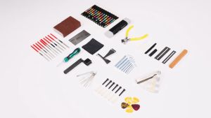 79PCS Guitar Tool Kit Guitar Repairing Tools Professional Guitar Replacement Parts With Carry Bag