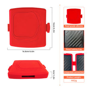 Silicone Microwave Sandwich Maker Non Stick Grill Pan Baking Tray For Breakfast Bacon Sausage Food Grade Heat Resistant Blue