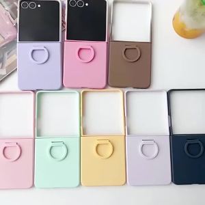 Ốp Điện Thoại Samsung Galaxy Z Flip 8/7 FE/6/5 Flip7 Gradient Skin Feel Hard Shell Có Vòng Chống Trầy Xước Chống Vân Tay Bảo Vệ Cửa Sổ Lớn