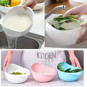 Rice Drain Basket Rice Filter Fruit and Vegetable Drain Sieve Kitchen Supplies Small Tools Multi-Purpose