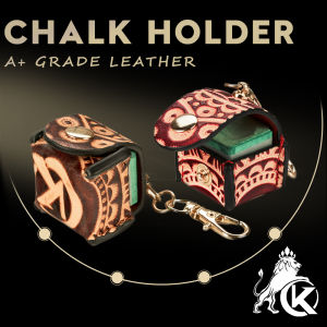 KONLLEN Cue Chalk Holder Vegetable Tanned Leather Can be hung on the case Handmade Pool Snooker Cue Chalk Bag